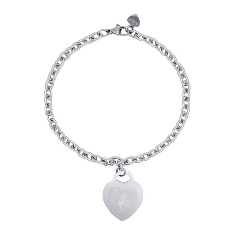 Bracciale Con  Pendente Cuore Argento