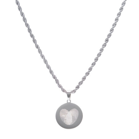 Collana con pendente rotondo
