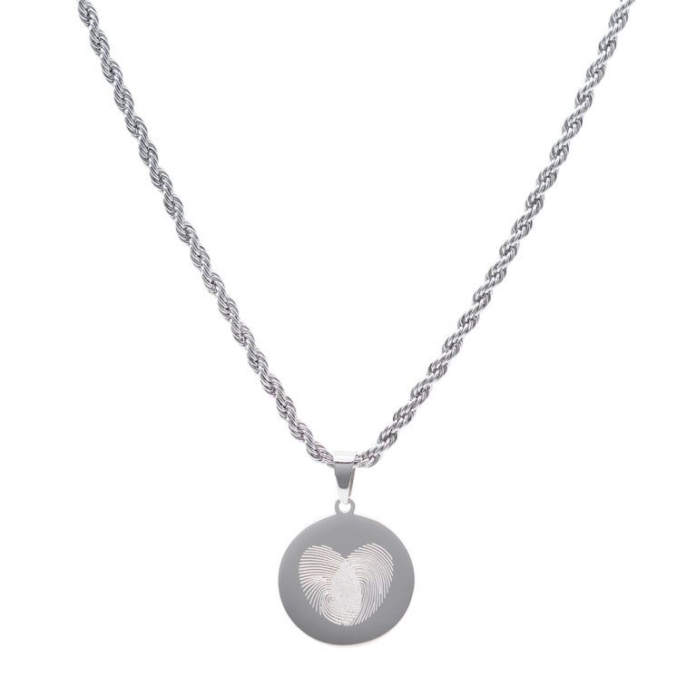 Collana con pendente rotondo